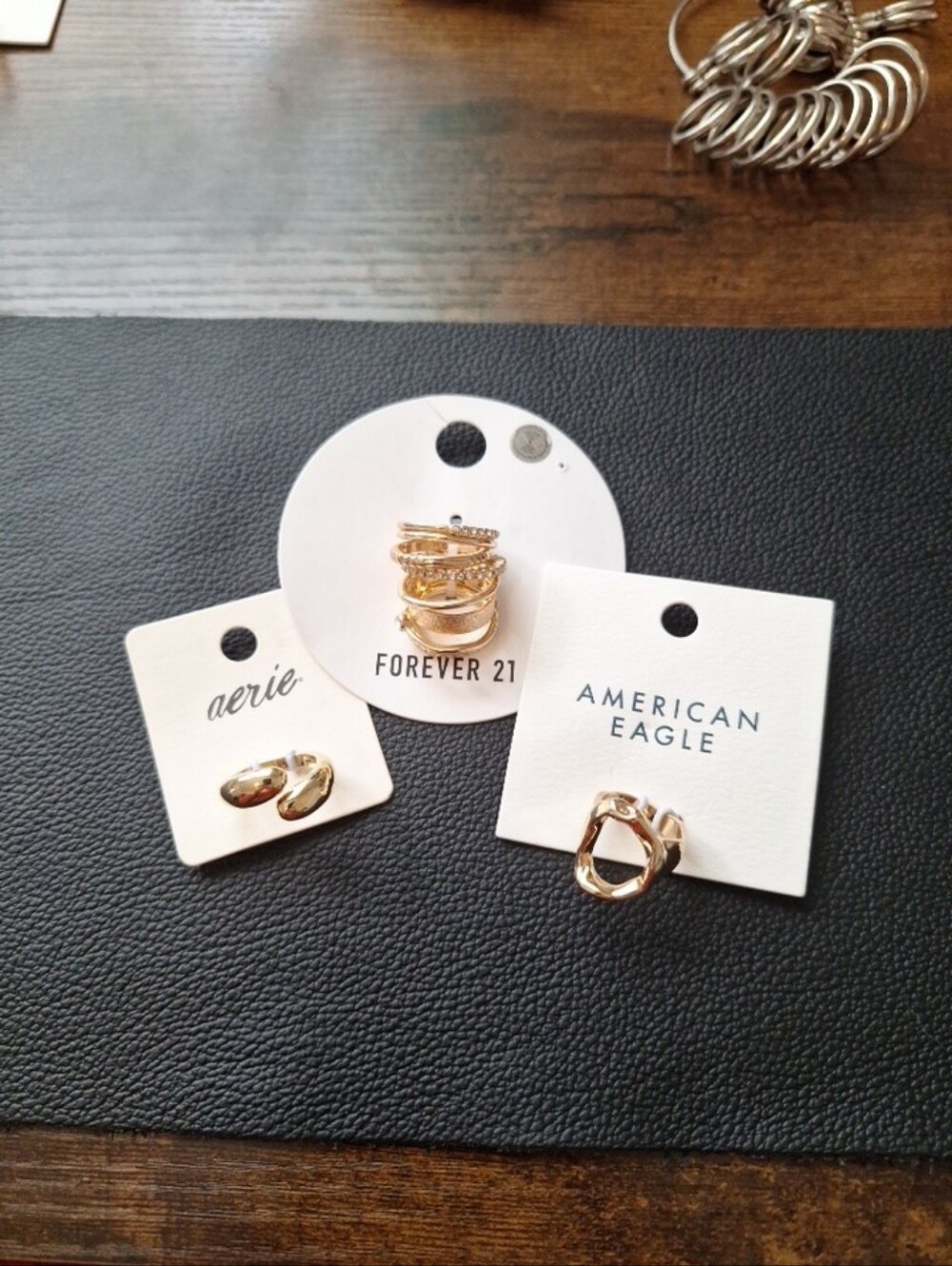 Set Of 10 Rings Aerie American Eagle Forever 21 Size 6-7.5 Cubic Zirconia